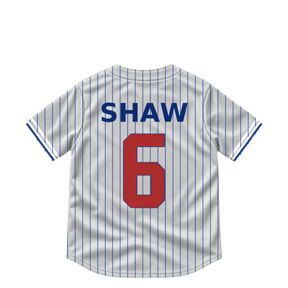 Chicago Cubs jersey keychain — Matt Shaw #6. Exact saved player artwork preview.