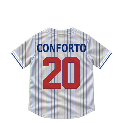 Chicago Cubs jersey keychain — Michael Conforto #20. Exact saved player artwork preview.