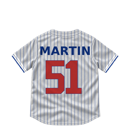 Chicago Cubs jersey keychain — Riley Martin #51. Exact saved player artwork preview.