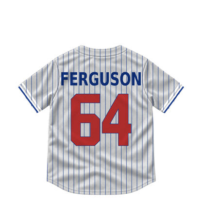 Chicago Cubs jersey keychain — Tyler Ferguson #64. Exact saved player artwork preview.