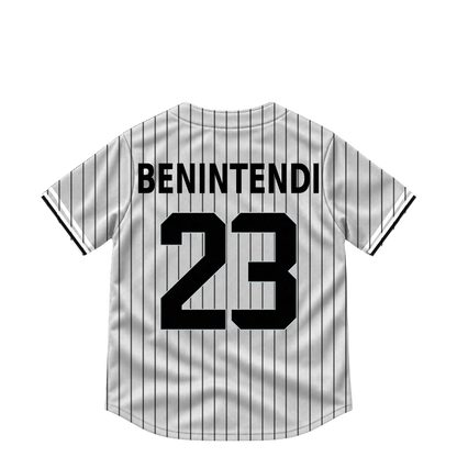 Chicago White Sox jersey keychain — Andrew Benintendi #23. Exact saved player artwork preview.