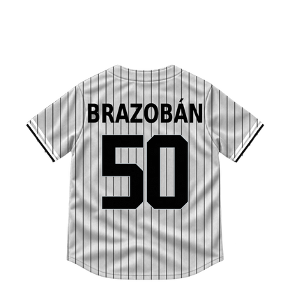 Chicago White Sox jersey keychain — Huascar Brazobán #50. Exact saved player artwork preview.