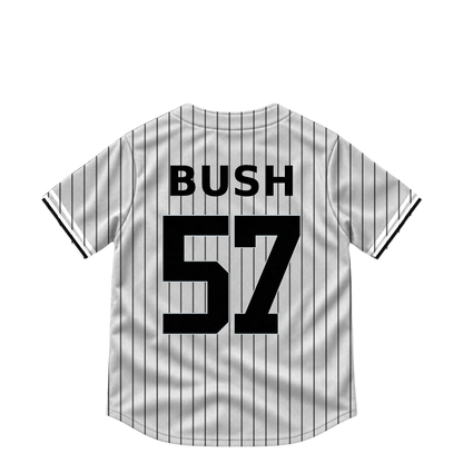 Chicago White Sox jersey keychain — Ky Bush #57. Exact saved player artwork preview.