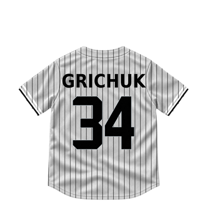 Chicago White Sox jersey keychain — Randal Grichuk #34. Exact saved player artwork preview.