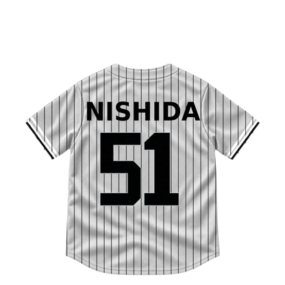 Chicago White Sox jersey keychain — Rikuu Nishida #51. Exact saved player artwork preview.
