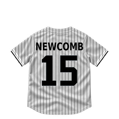 Chicago White Sox jersey keychain — Sean Newcomb #15. Exact saved player artwork preview.