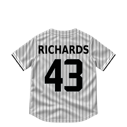 Chicago White Sox jersey keychain — Trevor Richards #43. Exact saved player artwork preview.