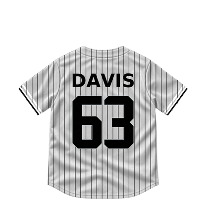 Chicago White Sox jersey keychain — Tyler Davis #63. Exact saved player artwork preview.