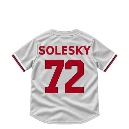 Cincinnati Reds jersey keychain — Chase Solesky #72. Exact saved player artwork preview.