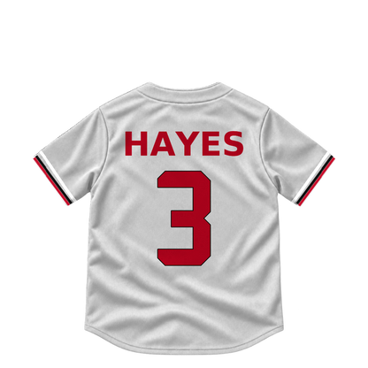 Cincinnati Reds jersey keychain — Ke'Bryan Hayes #3. Exact saved player artwork preview.