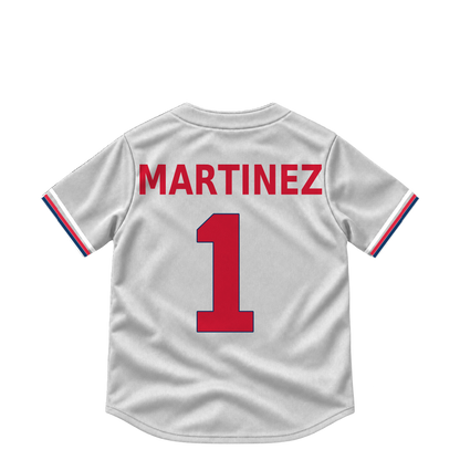 Cleveland Guardians jersey keychain — Angel Martinez #1. Exact saved player artwork preview.