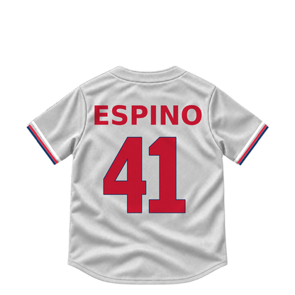 Cleveland Guardians jersey keychain — Daniel Espino #41. Exact saved player artwork preview.
