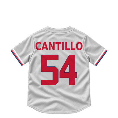 Cleveland Guardians jersey keychain — Joey Cantillo #54. Exact saved player artwork preview.