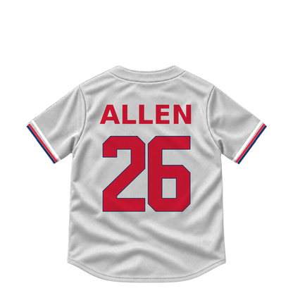 Cleveland Guardians jersey keychain — Logan Allen #26. Exact saved player artwork preview.