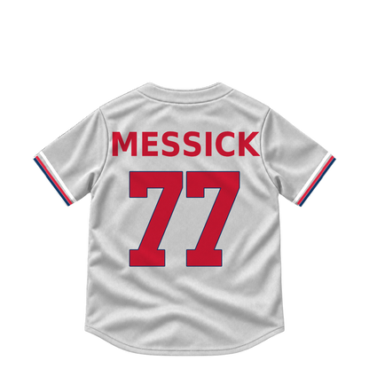 Cleveland Guardians jersey keychain — Parker Messick #77. Exact saved player artwork preview.