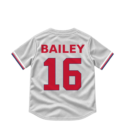 Cleveland Guardians jersey keychain — Patrick Bailey #16. Exact saved player artwork preview.