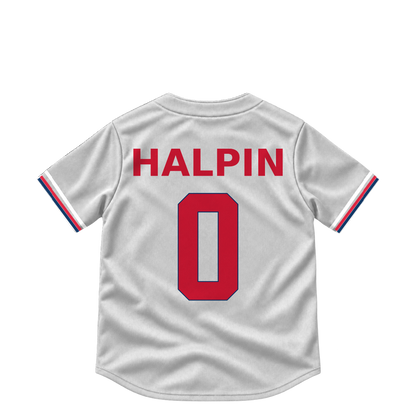 Cleveland Guardians jersey keychain — Petey Halpin #0. Exact saved player artwork preview.