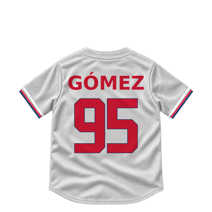 Cleveland Guardians jersey keychain — Yorman Gómez #95. Exact saved player artwork preview.
