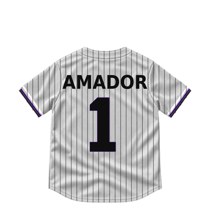 Colorado Rockies jersey keychain — Adael Amador #1. Exact saved player artwork preview.