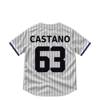 Colorado Rockies jersey keychain — Blas Castano #63. Exact saved player artwork preview.