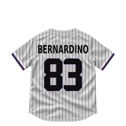 Colorado Rockies jersey keychain — Brennan Bernardino #83. Exact saved player artwork preview.