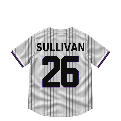Colorado Rockies jersey keychain — Brett Sullivan #26. Exact saved player artwork preview.
