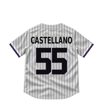 Colorado Rockies jersey keychain — Eiberson Castellano #55. Exact saved player artwork preview.