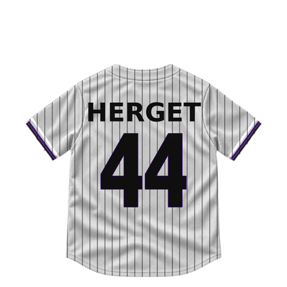 Colorado Rockies jersey keychain — Jimmy Herget #44. Exact saved player artwork preview.