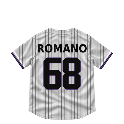 Colorado Rockies jersey keychain — Jordan Romano #68. Exact saved player artwork preview.