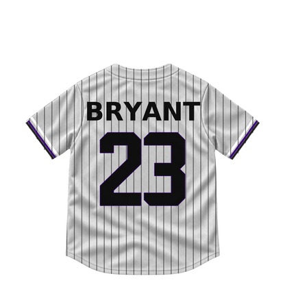 Colorado Rockies jersey keychain — Kris Bryant #23. Exact saved player artwork preview.