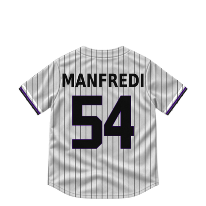 Colorado Rockies jersey keychain — Mark Manfredi #54. Exact saved player artwork preview.