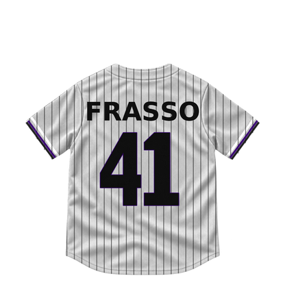 Colorado Rockies jersey keychain — Nick Frasso #41. Exact saved player artwork preview.