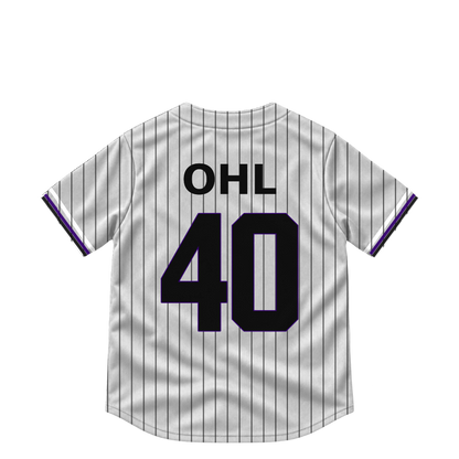 Colorado Rockies jersey keychain — Pierson Ohl #40. Exact saved player artwork preview.