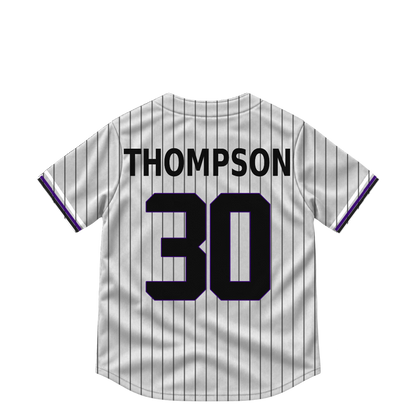 Colorado Rockies jersey keychain — Sterlin Thompson #30. Exact saved player artwork preview.