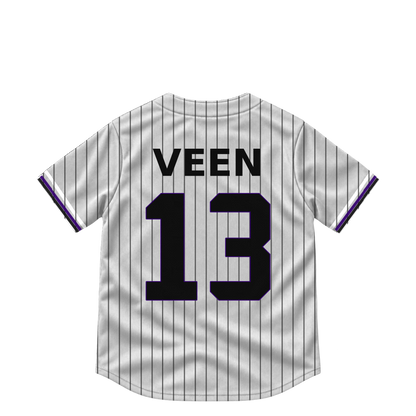 Colorado Rockies jersey keychain — Zac Veen #13. Exact saved player artwork preview.