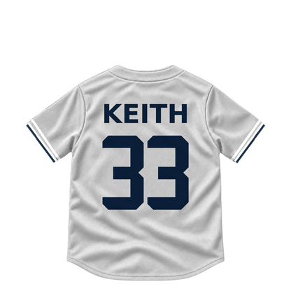 Detroit Tigers jersey keychain — Colt Keith #33. Exact saved player artwork preview.