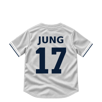 Detroit Tigers jersey keychain — Jace Jung #17. Exact saved player artwork preview.