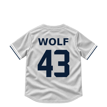 Detroit Tigers jersey keychain — Jackson Wolf #43 — Earlier design. Exact saved player artwork preview.