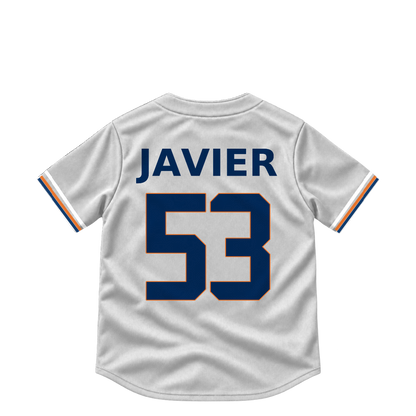 Houston Astros jersey keychain — Cristian Javier #53. Exact saved player artwork preview.