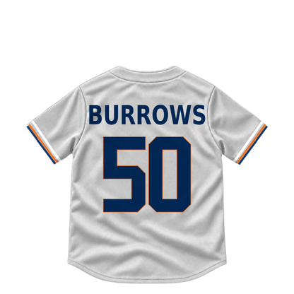 Houston Astros jersey keychain — Mike Burrows #50. Exact saved player artwork preview.