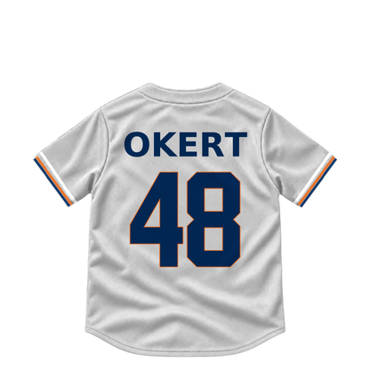 Houston Astros jersey keychain — Steven Okert #48. Exact saved player artwork preview.