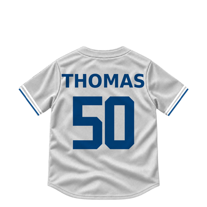 Kansas City Royals jersey keychain — Connor Thomas #50. Exact saved player artwork preview.