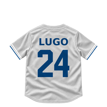 Kansas City Royals jersey keychain — Matthew Lugo #24. Exact saved player artwork preview.
