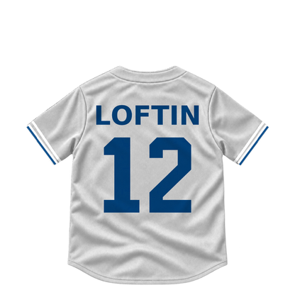 Kansas City Royals jersey keychain — Nick Loftin #12. Exact saved player artwork preview.