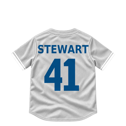 Los Angeles Dodgers jersey keychain — Brock Stewart #41. Exact saved player artwork preview.
