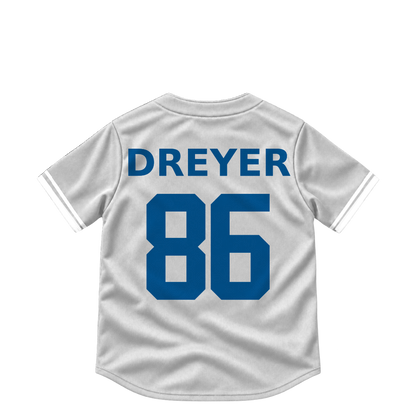 Los Angeles Dodgers jersey keychain — Jack Dreyer #86. Exact saved player artwork preview.