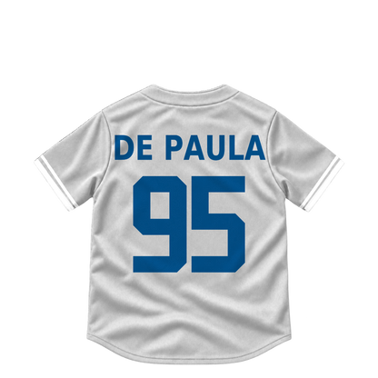 Los Angeles Dodgers jersey keychain — Josue De Paula #95. Exact saved player artwork preview.