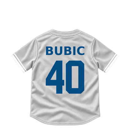 Los Angeles Dodgers jersey keychain — Kris Bubic #40. Exact saved player artwork preview.