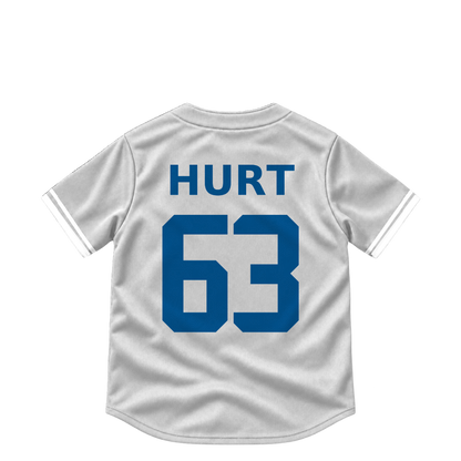 Los Angeles Dodgers jersey keychain — Kyle Hurt #63. Exact saved player artwork preview.