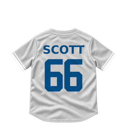 Los Angeles Dodgers jersey keychain — Tanner Scott #66. Exact saved player artwork preview.